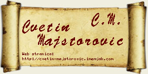 Cvetin Majstorović vizit kartica